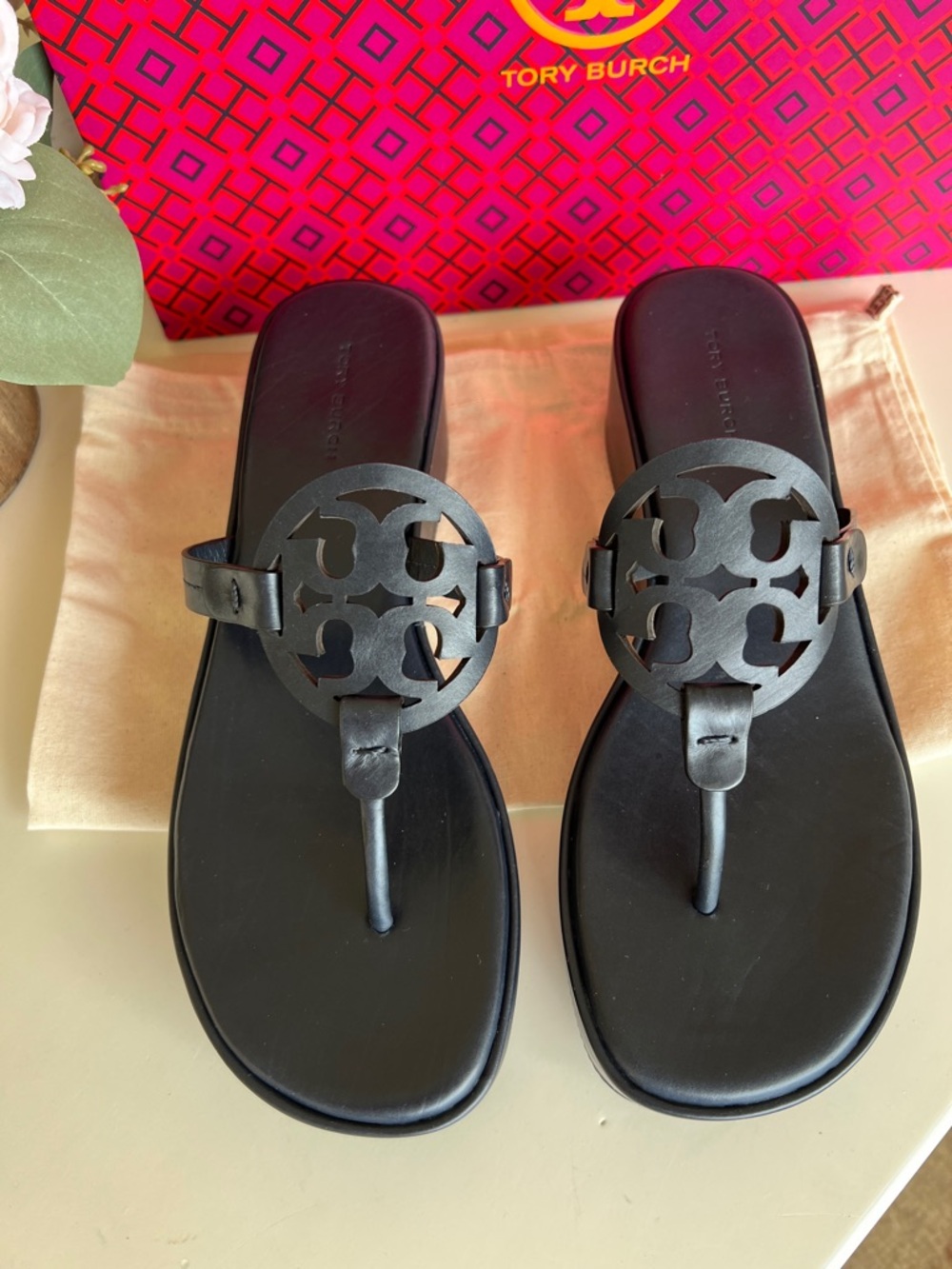 ❌SOLD❌ TORY BURCH Miller Wedge BNWT 🌸 sz 8 NAVY